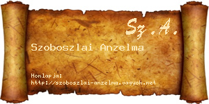 Szoboszlai Anzelma névjegykártya